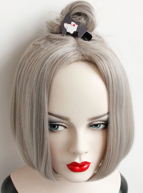 Fashion Creative Simplicity Black Retro Female Profile Face Duckbill Hairpin