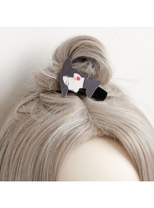 Fashion Creative Simplicity Black Retro Female Profile Face Duckbill Hairpin