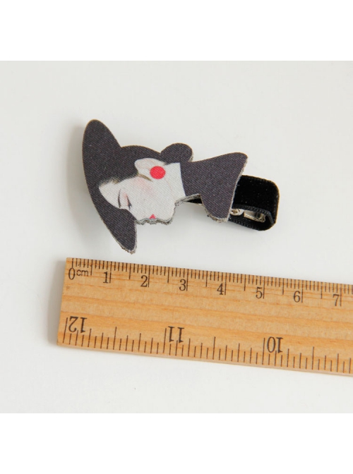 Fashion Creative Simplicity Black Retro Female Profile Face Duckbill Hairpin