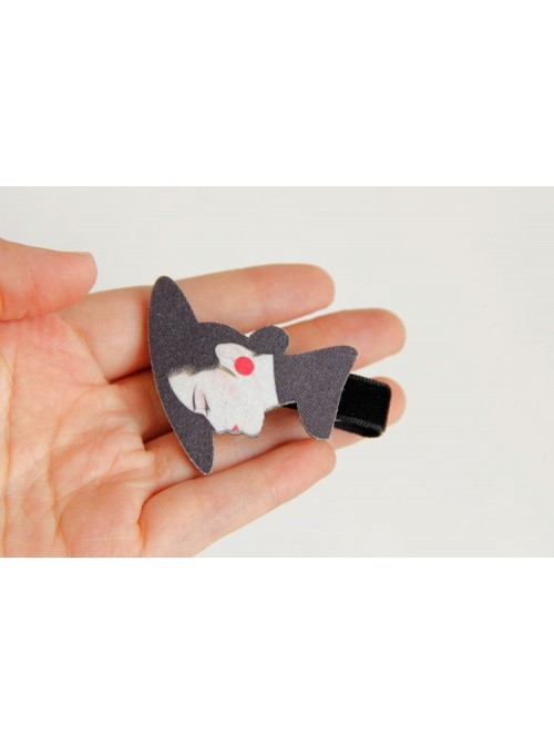 Fashion Creative Simplicity Black Retro Female Profile Face Duckbill Hairpin