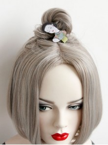 Personality Simplicity Creativity Retro Black Hair Eyes Closed Cheongsam Woman Duckbill Hairpin