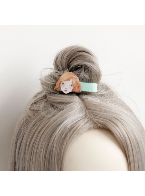 Cute Fashion Funny Children Birthday Holiday Cartoon Yellow-haired Girl Princess Hairpin