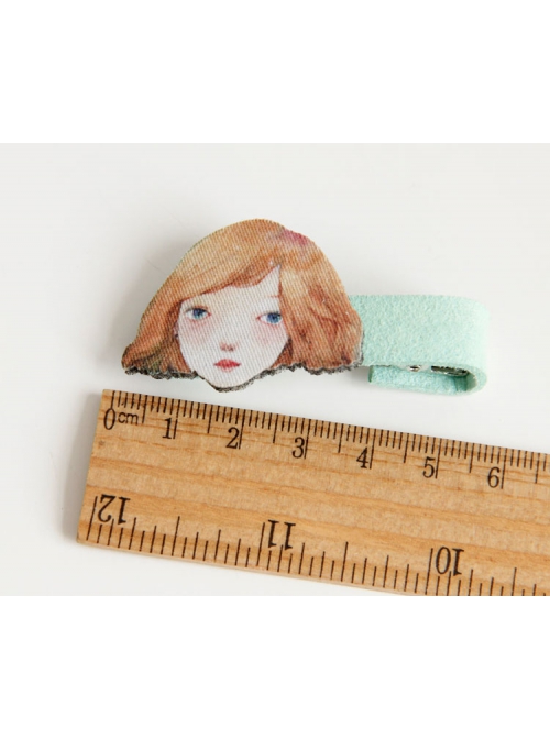 Cute Fashion Funny Children Birthday Holiday Cartoon Yellow-haired Girl Princess Hairpin
