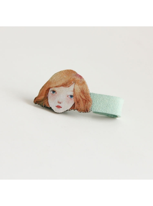 Cute Fashion Funny Children Birthday Holiday Cartoon Yellow-haired Girl Princess Hairpin