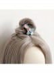 Retro Fashion Funny Fabric Cute Cartoon Hat Suit Giraffe Blue Hairpin