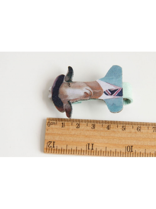Retro Fashion Funny Fabric Cute Cartoon Hat Suit Giraffe Blue Hairpin