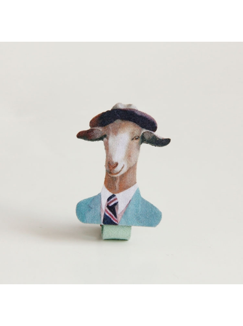 Retro Fashion Funny Fabric Cute Cartoon Hat Suit Giraffe Blue Hairpin