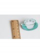 Creative Cute Fashion Retro Cartoon Green Teacup Cloth Female Brooch