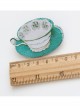 Creative Cute Fashion Retro Cartoon Green Teacup Cloth Female Brooch