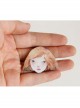Fashion Festival Birthday Cartoon Yellow-Haired Girl Fabric Cute Child Baby Brooch