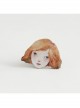 Fashion Festival Birthday Cartoon Yellow-Haired Girl Fabric Cute Child Baby Brooch