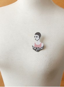 Punk Fashion Retro Personality Cartoon Sunglasses Bitter Girl Fabric Small Brooch
