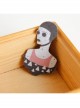 Punk Fashion Retro Personality Cartoon Sunglasses Bitter Girl Fabric Small Brooch