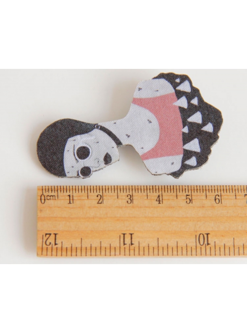 Punk Fashion Retro Personality Cartoon Sunglasses Bitter Girl Fabric Small Brooch