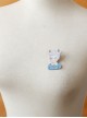 Cartoon Horns Elf Girl Cute Fashion Retro Fabric Simple Brooch