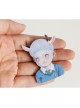 Cartoon Horns Elf Girl Cute Fashion Retro Fabric Simple Brooch