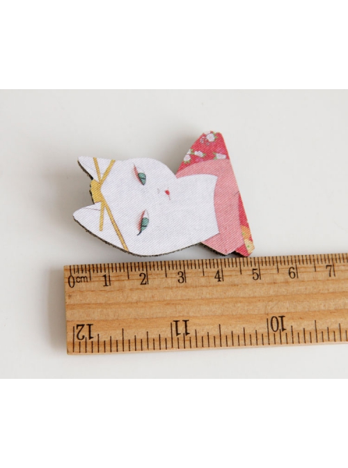 Simple Cute Fashion Cartoon Kimono Cat Children Girls Fabric Brooch