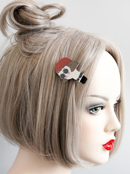 Personality Cute Funny Fashion Cartoon Sunglasses Short Hair Girl Hairpin
