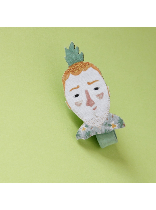 Personality Cartoon Funny Fashion Cute Pineapple Man Spring Hairpin
