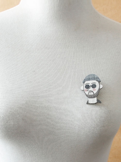 Creative Cartoon Cute Fashion Trend Hat Sunglasses Male Brooch
