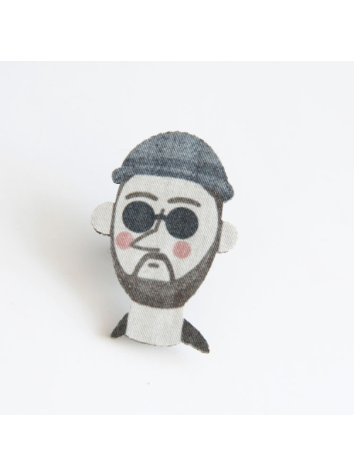 Creative Cartoon Cute Fashion Trend Hat Sunglasses Male Brooch