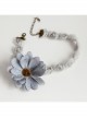 Fashion Leisure Gray Flowers Vacation Tourism Commemorative Female Choker