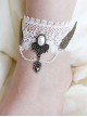 Handmade Retro Fashion White Lace Pearl Love Rose Wings Female Anklet