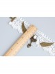 Handmade Retro Fashion White Lace Pearl Love Rose Wings Female Anklet