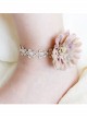 Lady Sweet Golden Lace Simulation Flower Fashion Fashion Anklet
