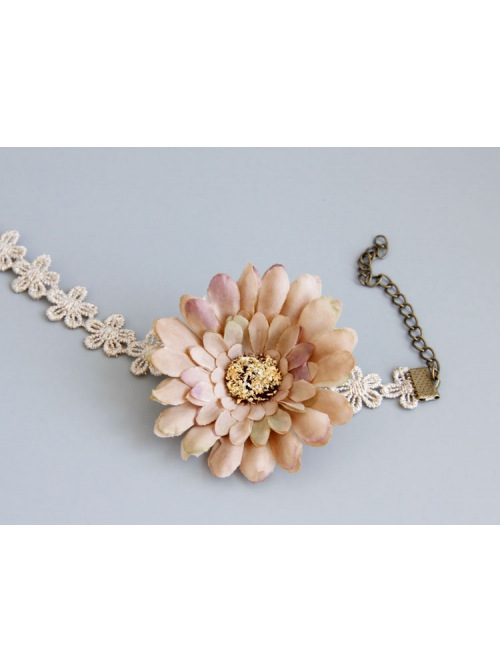 Lady Sweet Golden Lace Simulation Flower Fashion Fashion Anklet