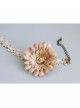 Lady Sweet Golden Lace Simulation Flower Fashion Fashion Anklet