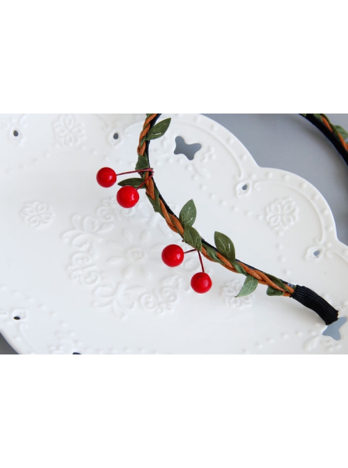 Cute Sweet Red Small Cherry Rattan Creative Fashion Female Headband