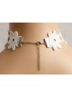 White Lace Flower Imitation Pearl Beauty Portrait Gemstone Pendant Retro Female Short Necklace