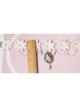 White Lace Flower Imitation Pearl Beauty Portrait Gemstone Pendant Retro Female Short Necklace
