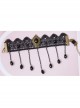 Creative Fashion Retro Gothic Black Tassel Lace Artificial Crystal Female Armband