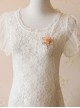 All-Match Retro Fashion Cute Golden Lace Pink Flowers Female Sweater Brooch
