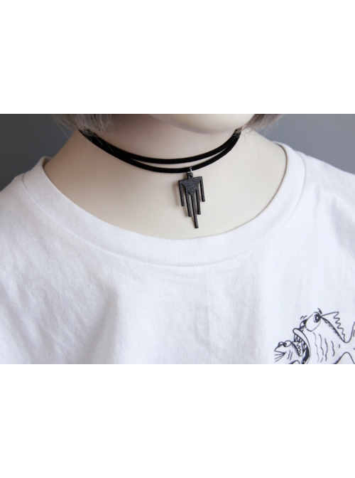 Fashion Retro White Lace Flowers Lavender Pendant Lolita Cute Female Short Necklace