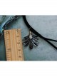 Punk Simple Fashion Retro Personality Black Rope Feather Pendant Hip Hop Female Short Necklace