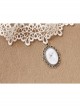 Fashion Retro Personality Elk Pendant Female White Lace Flower Creative Short Necklace