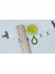 Fashion Retro Bride Green Flowers White Lace Tassels Gemstone Pendant Female Armband