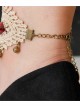 Palace Style Fashion Valentine'S Day Golden Lace Ruby Bells Retro Female Anklet
