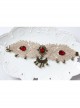 Palace Style Fashion Valentine'S Day Golden Lace Ruby Bells Retro Female Anklet