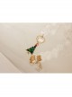 Simple Retro Fashion Christmas Green Small Tree Love White Lace Female Short Necklace