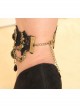 Retro Personality Gothic Fashion Wings Black Lace Gemstone Female Anklet