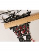 Gothic Punk Retro Fashion Black Lace Ruby Tassel Wide Female Armband