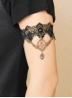Handmade Fashion Retro Gothic Black Lace Flower Wings Love Female Arm Chain