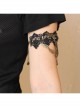 Handmade Fashion Retro Gothic Black Lace Flower Wings Love Female Arm Chain