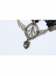 Handmade Fashion Retro Gothic Black Lace Flower Wings Love Female Arm Chain