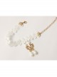 Retro Baroque White Lace Pearl Butterfly Simple Fashion Female Anklet