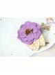 Fashion Retro Holiday Purple Flowers Pearl White Leaves Lace Female Armband